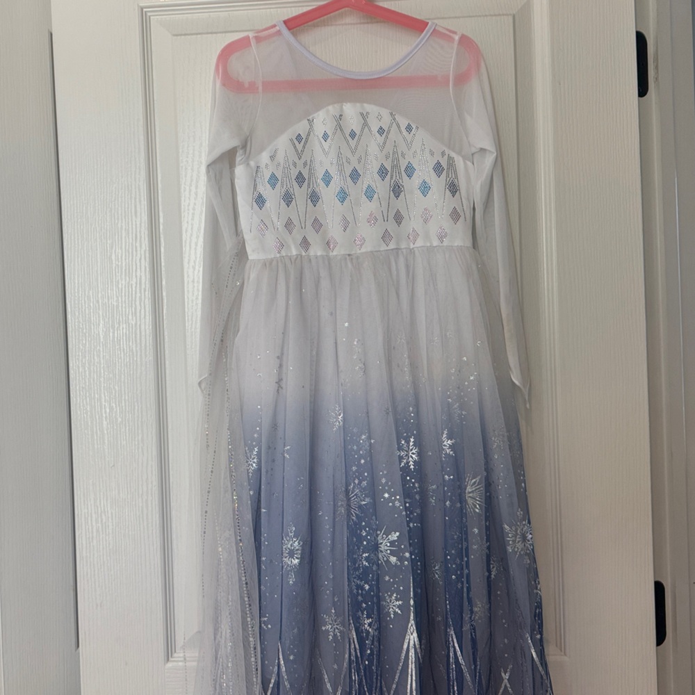 Source Unknown Blue and White Snowflake Kids Costume
